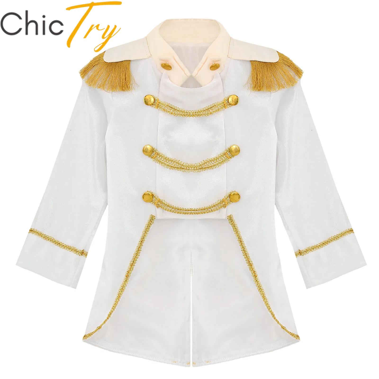 Badminton Victory - リトルボーイズ王子コスプレ衣装長袖ゴールドフリンジ編組ベルベットタキシード燕尾服王宮コスプレジャケットドレスアップ