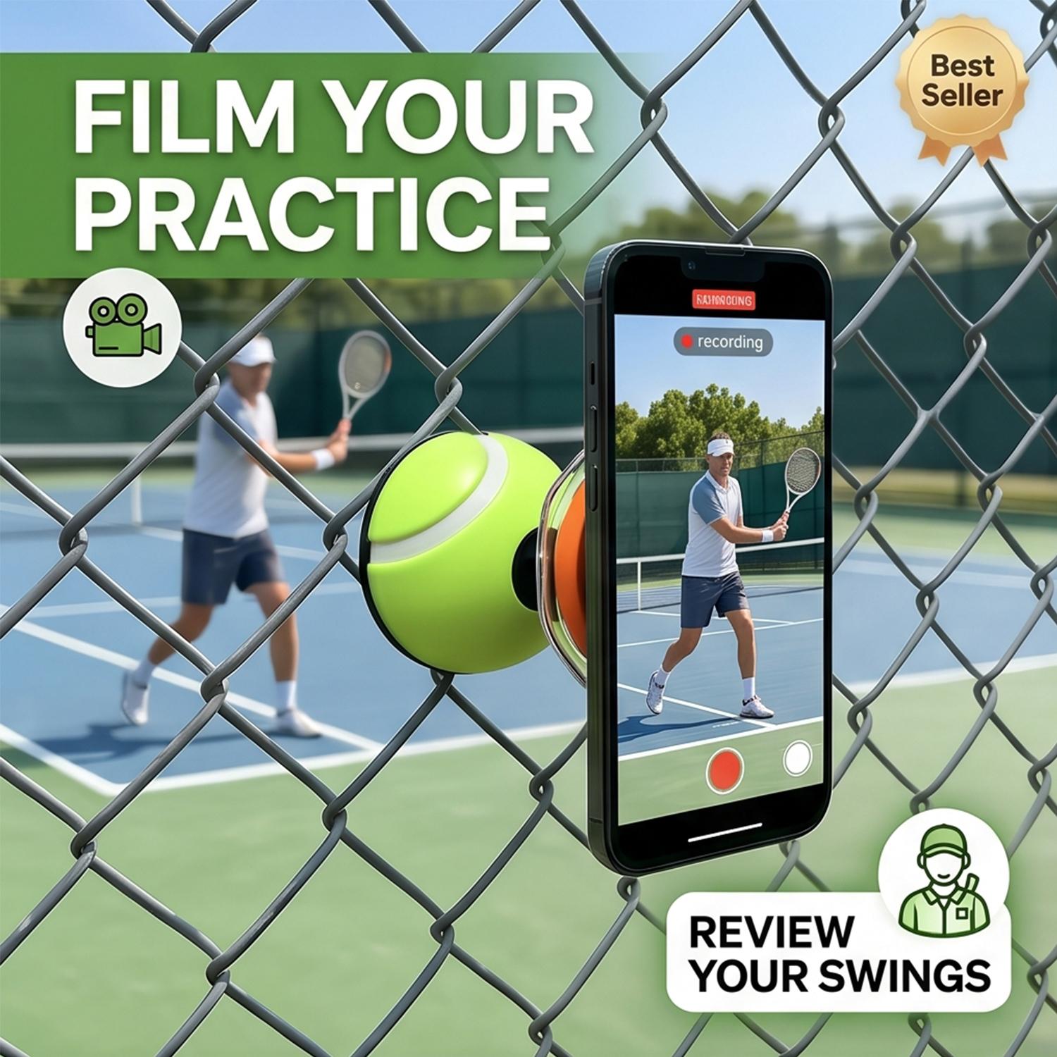 落下防止磁気式携帯電話ホルダー、テニス・バドミントンネット固 - Badminton Video のレビューと価格