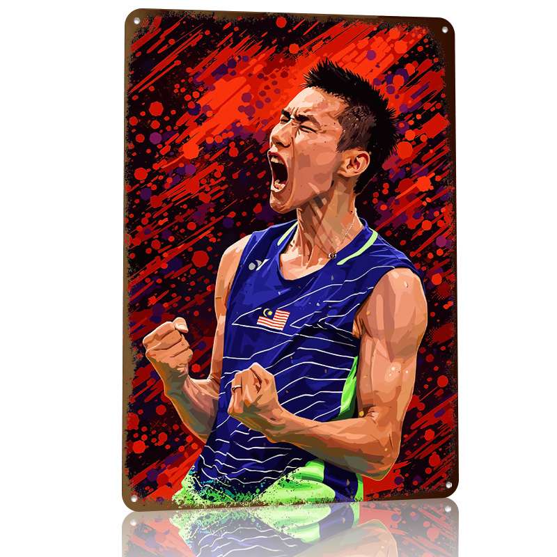 勝利を祝うバドミントン選手 3D プリントテクスチャポスター - Badminton Victory のレビューと価格